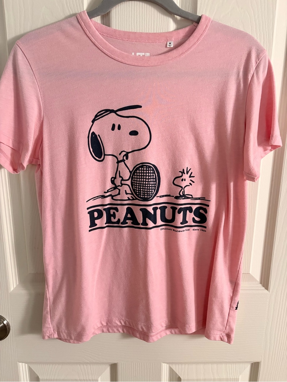Peanuts Pink Snoopy & Woodstock Tennis Graphic Tee